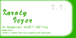 karoly vezer business card